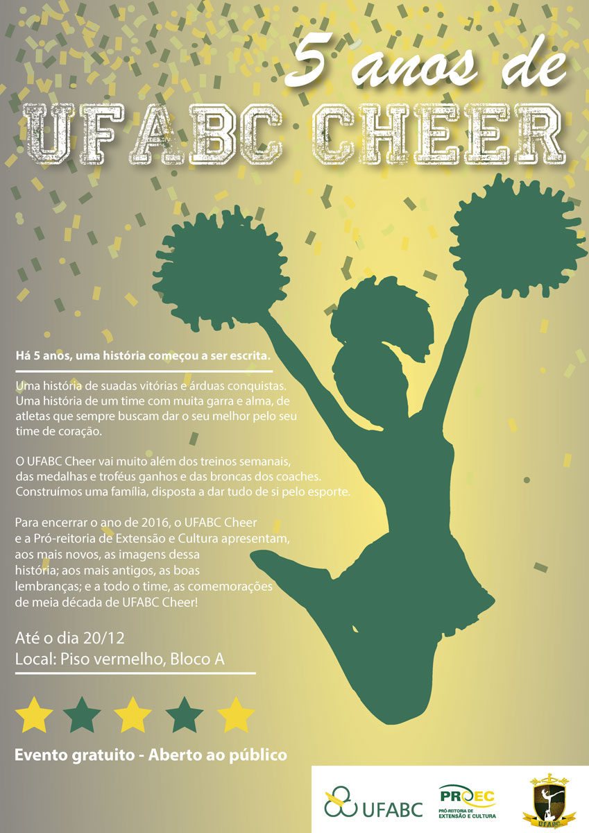 5 anos de UFABC Cheer cartaz