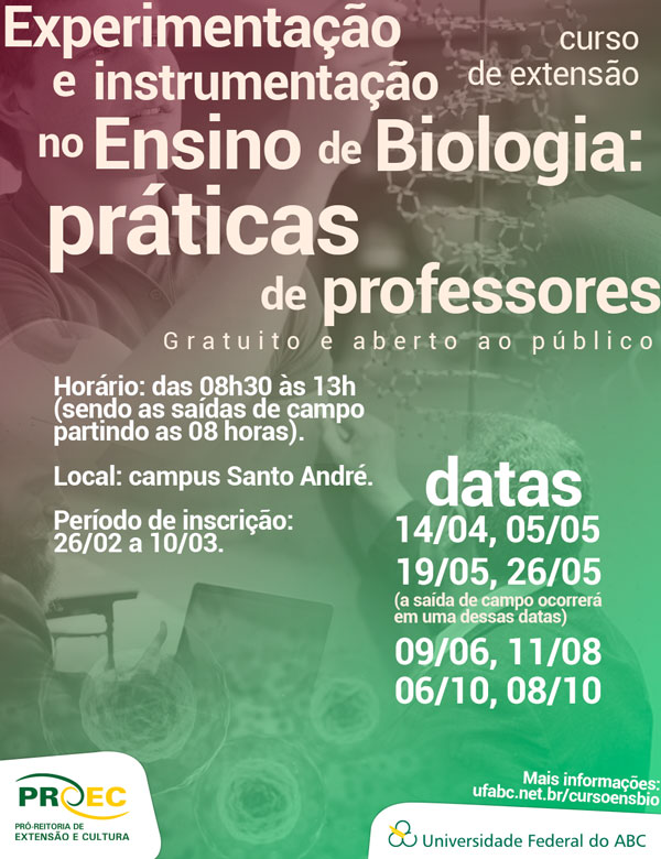 cartaz curso ensino de biologia ufabc