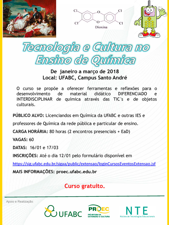 cartaz tecnologia cultura ensino quimica