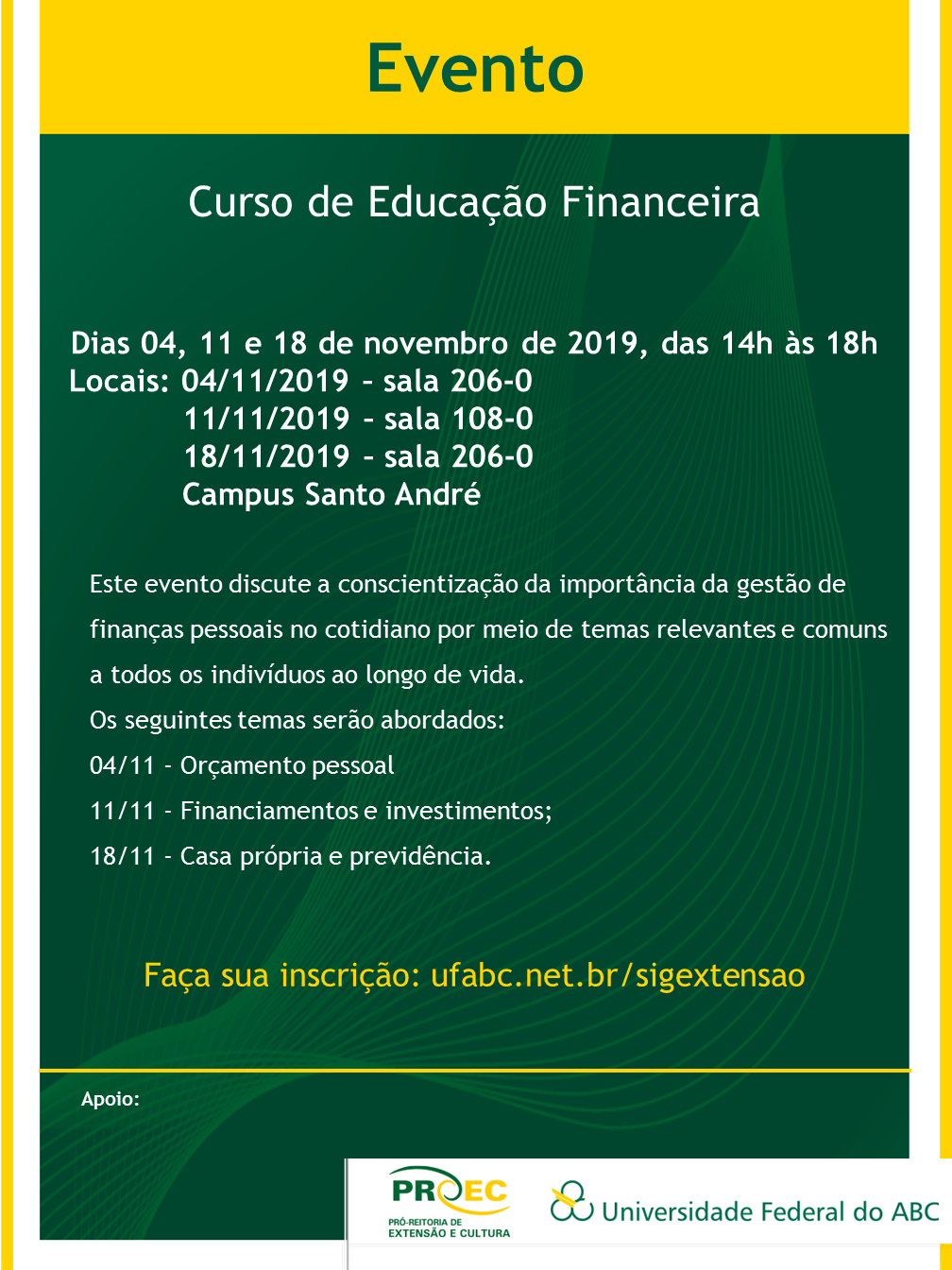 2019 Cartaz Curso de Educação Financeira