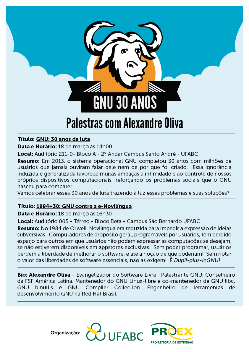 Palestras GNU 30 anos