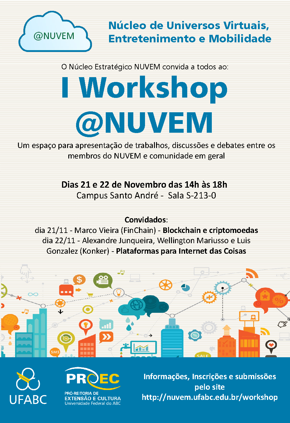 cartaz workshop nuvem ufabc