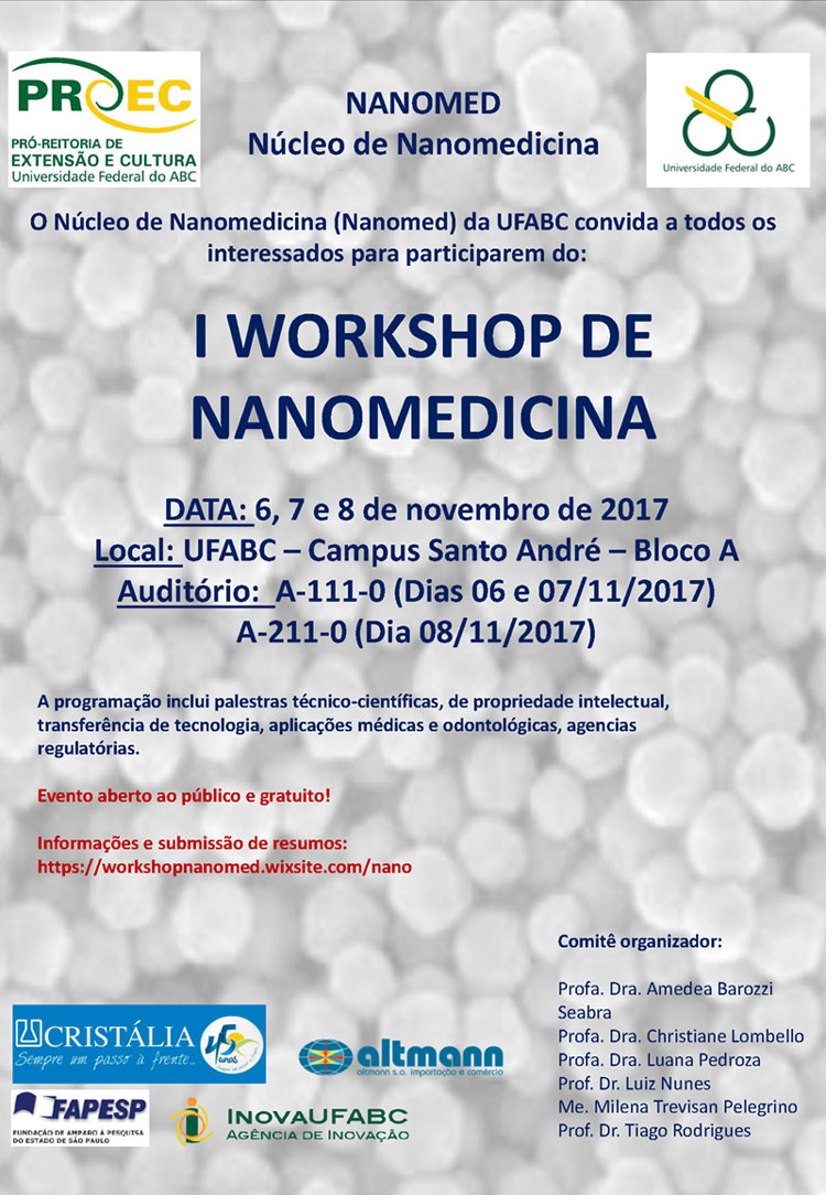 cartaz I workshop em nanomedicina da ufabc