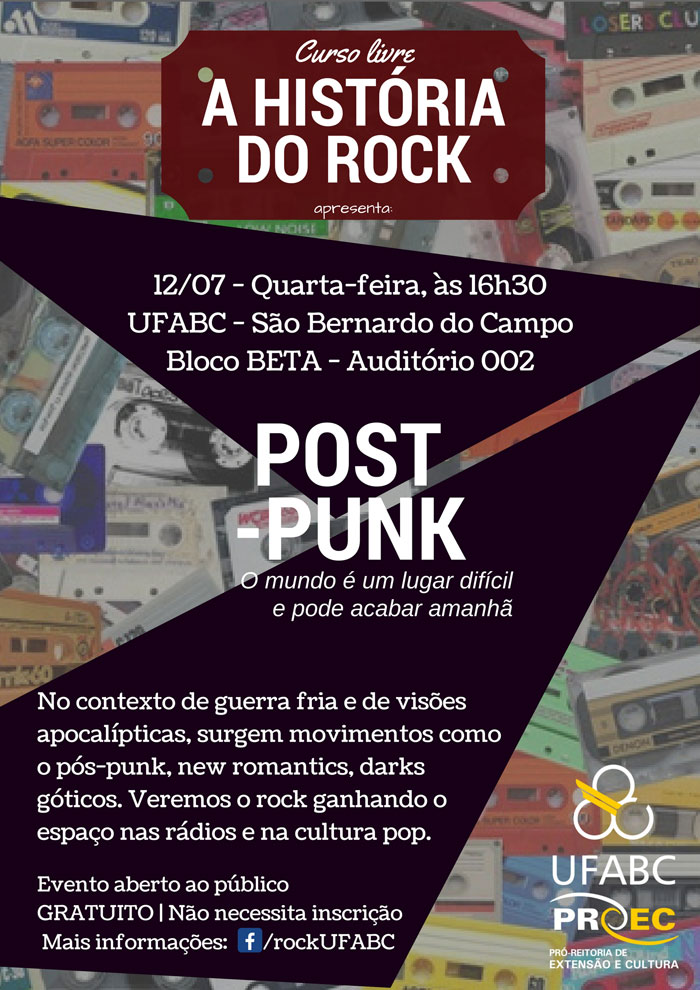 cartaz curso historia do rock post punk